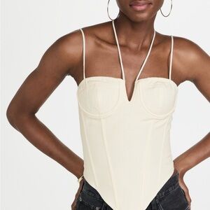 Lioness Cream Denim Corset Top